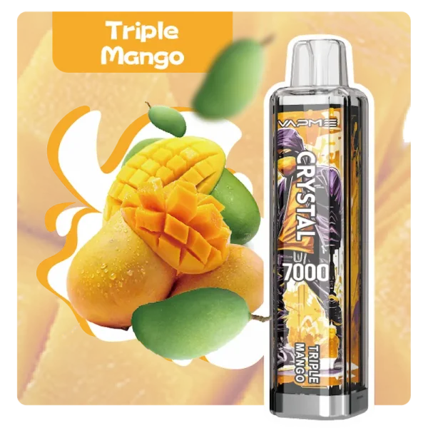 VAPME Crystal 7000 7K puffs disposable vape - Triple Mango flavor