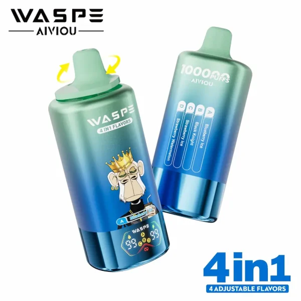 WASPE 100000 100K puffs 4-in-1 disposable vape - Blueberry Ice, Black Knight, Strawberry Ice, Strawberry Watermelon