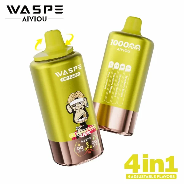 WASPE 100000 100K puffs 4-in-1 disposable vape - Strawberry Banana, Strawberry Red Bull, Strawberry Mango, Pink Lemonade