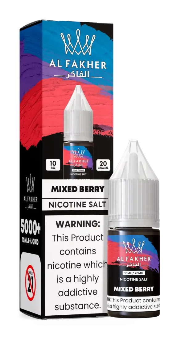 Al Fakher Mixed Berry Nicotine Salt E-Liquid 10ml 20mg – Fruity Blend of Berries Vape Juice