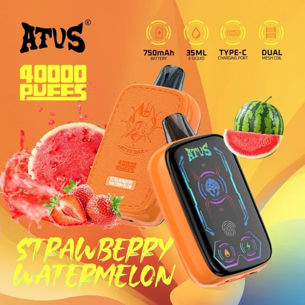 ATVS DE023 40000 puffs smart screen disposable vape - Strawberry Watermelon flavor