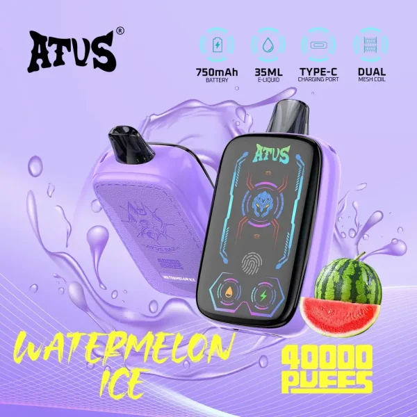 ATVS DE023 40000 puffs smart screen disposable vape - Watermelon Ice flavor