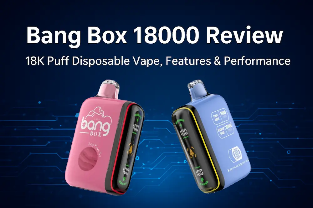 Bang Box 18000 wegwerpvape review met 18.000 trekjes en LCD-scherm