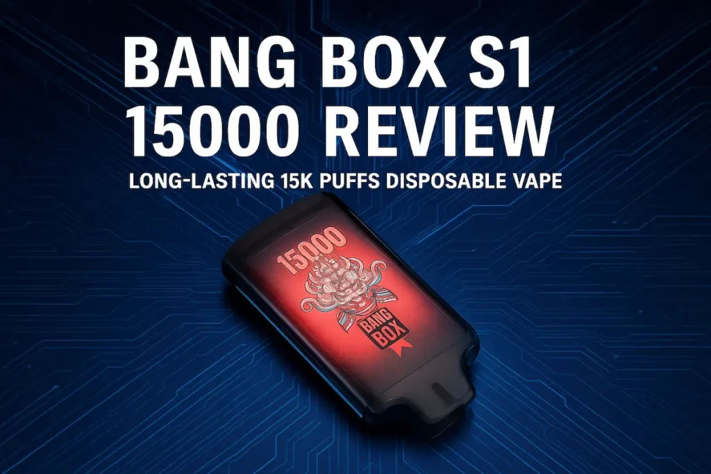 Bang Box S1 15000 Vape usa e getta da 15K boccate con bobina a rete e copertura del blog Type-C