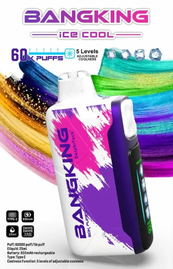 BANG KING 60000 Strawberry Dragonfruit Disposable Vape 60K Puffs Exotic Fruit Flavor