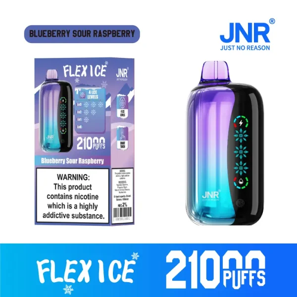 JNR Flex Ice 21000 Puffs Disposable Vape – Blueberry Sour Raspberry