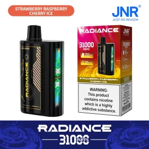 JNR Radiance 31000 puffar engångsvape jordgubb hallon körsbär is