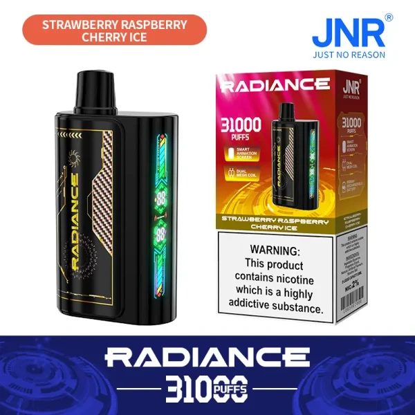 JNR Radiance 31000 Puffs Einweg Vape Strawberry Himbeere Kirsche Eis