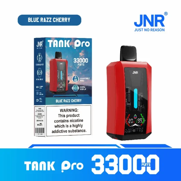 JNR Tank Pro 33000 Puffs Disposable Vape – Blue Razz Cherry
