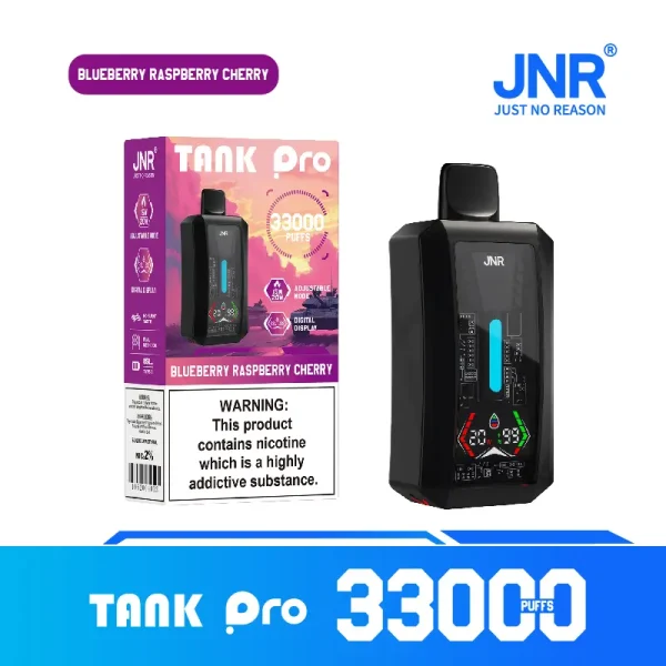 JNR Tank Pro 33000 Puffs Disposable Vape – Blueberry Raspberry Cherry