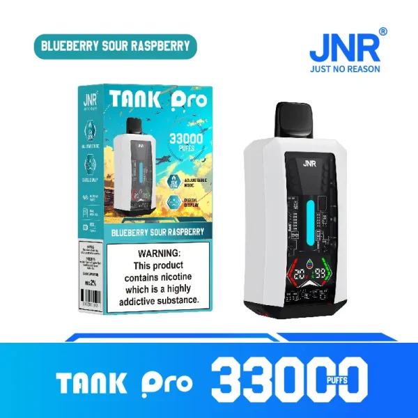 JNR Tank Pro 33000 Puffs Disposable Vape – Blueberry Sour Raspberry