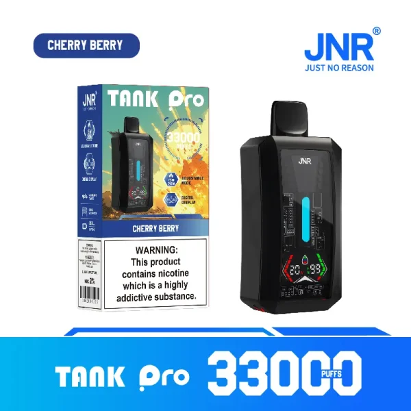 JNR Tank Pro 33000 Puffs Disposable Vape – Cherry Berry