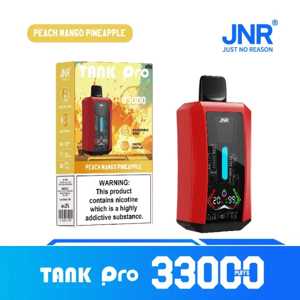 JNR Tank Pro 33000 Puffs Disposable Vape – Peach Mango Pineapple