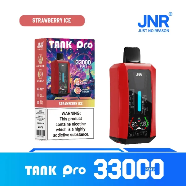 JNR Tank Pro 33000 Puffs Disposable Vape – Strawberry Ice