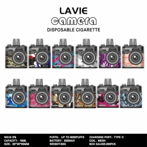 Lavie Camera 8000 Disposable Vape 8K Puffs Main Product Image Compact Design