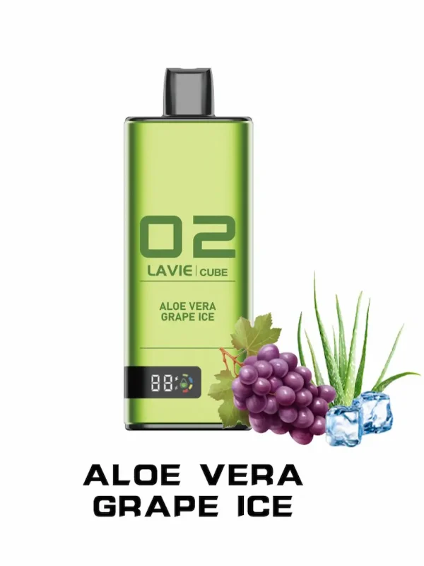 Lavie Cube 20000 20K puffar engångsvapen Aloe Vera Grape Ice-smak