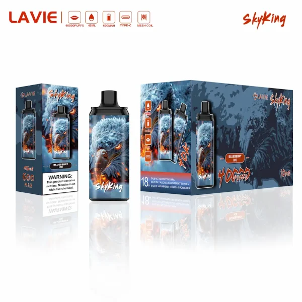 Lavie SkyKing 40000 40K puffs disposable vape - Blueberry Ice flavor