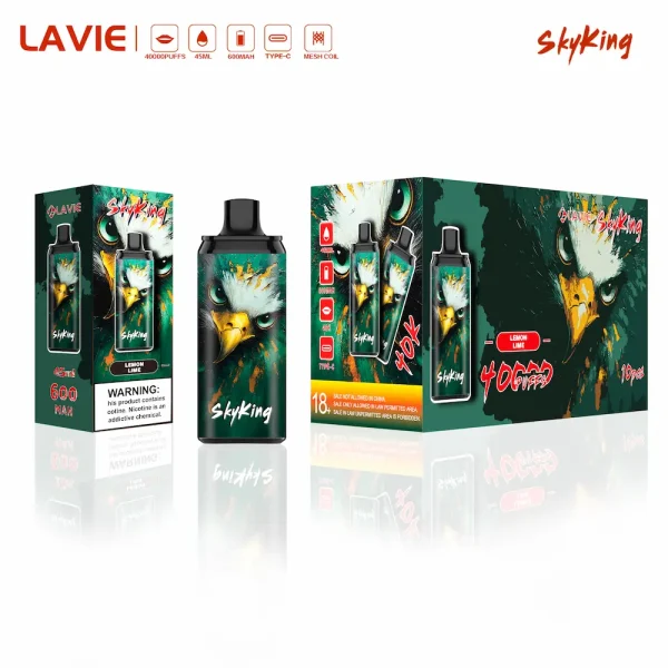 Lavie SkyKing 40000 40K puffs disposable vape - Lemon Lime flavor