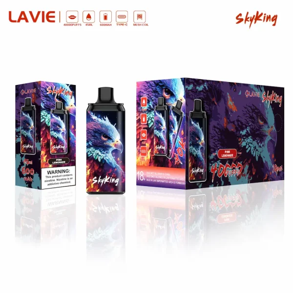 Lavie SkyKing 40000 40K puffs disposable vape - Pink Lemonade flavor