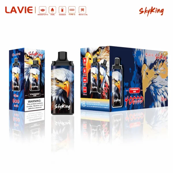 Lavie SkyKing 40000 40K puffs disposable vape - Strawberry Kiwi flavor