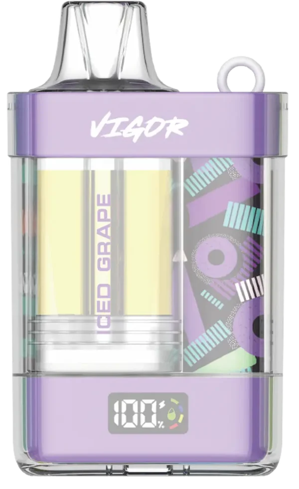 Lavie Vigor 15000 Iced Grape Replaceable E-Liquid Tank Disposable Vape 15K Puffs Cool Grape Flavor