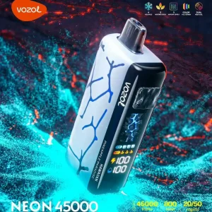 VOZOL Neon 45000 Smart Disposable Vape – 45K Puffs Rechargeable Device with LED Screen and Ice Control