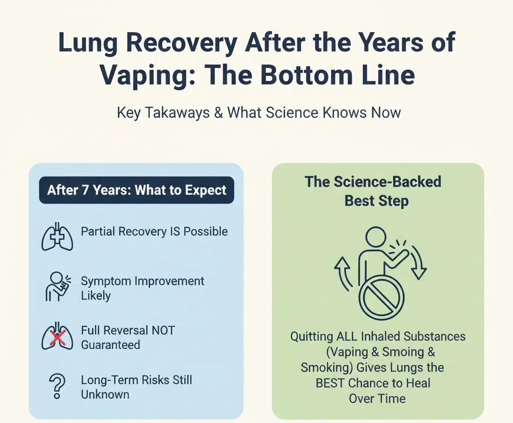 Bundlinje om lungeheling efter ophør med dampning