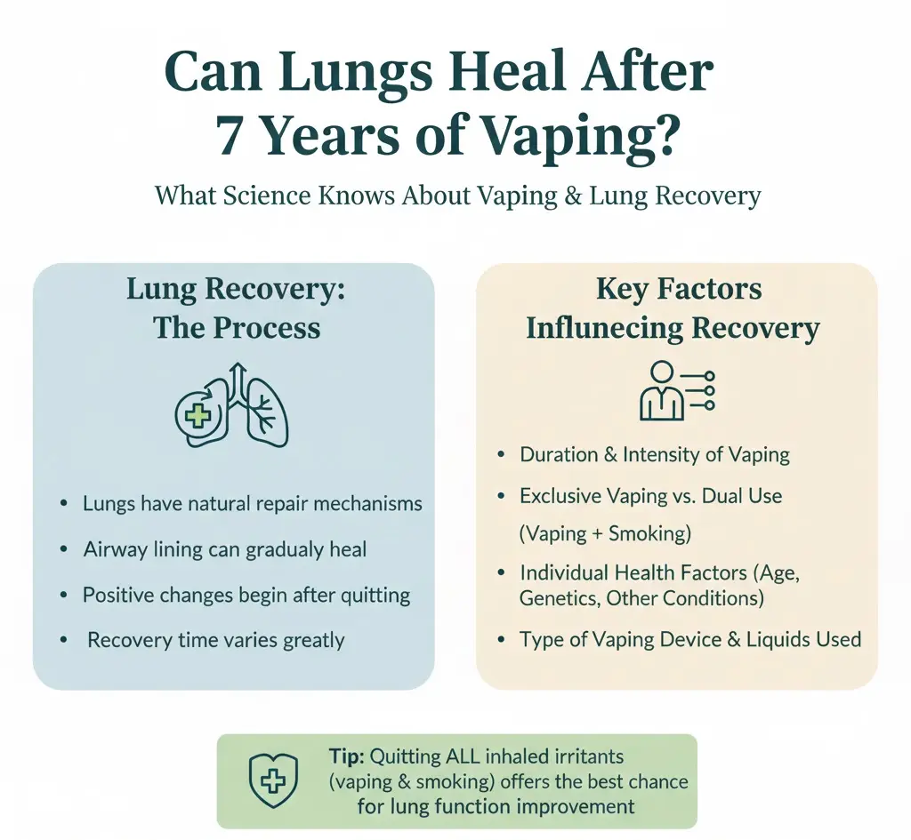 Kan lungerne hele efter syv års dampning, forklaret