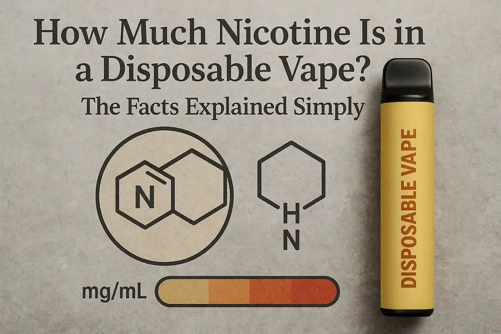 How Much Nicotine Is in a Disposable Vape? The Facts Explained Simply 2 How much nicotine is in a disposable vape – nicotine strength chart illustration