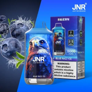 JNR Falcon 16000 Puff - Blue Razz Ice 16K Source Clear All real