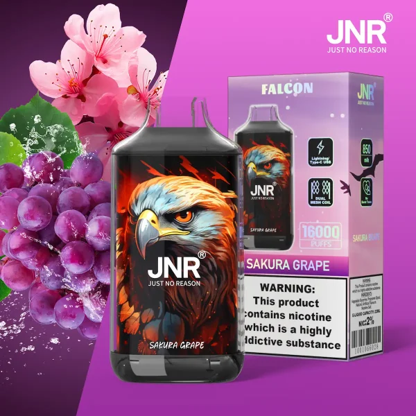 JNR Falcon 16000 Puff 16K - Sakura Grape Puff