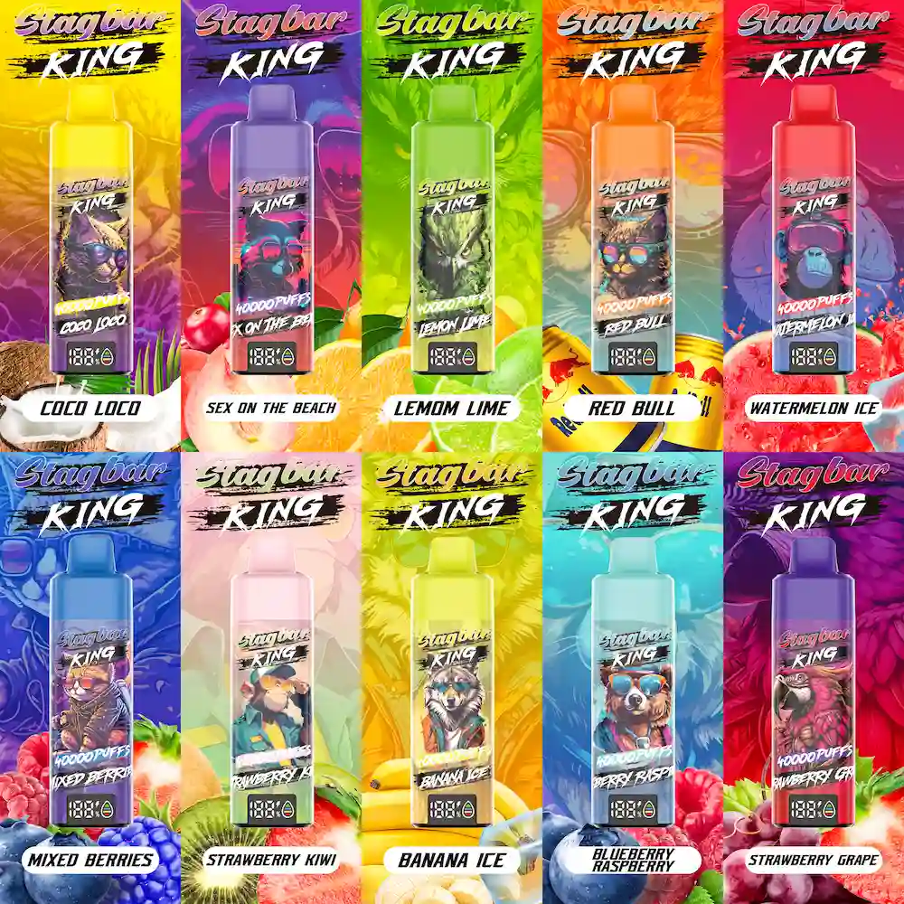 Stagbar King 40000 40K Puffs Adjustable Airflow Vape 12 Stagbar King 40000 Puffs Adjustable Airflow Disposable Vape Flavor Collection