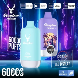 Stagbar Nexus 60000 Puffs Wegwerpvape met digitaal scherm en stijlvol ontwerp - duurzaam vapeapparaat met hoge capaciteit