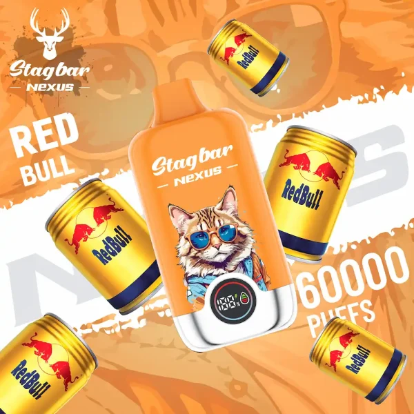 Stagbar Nexus 60000 Puffs Disposable Vape Red Bull flavor – energy drink inspired taste with bold refreshment