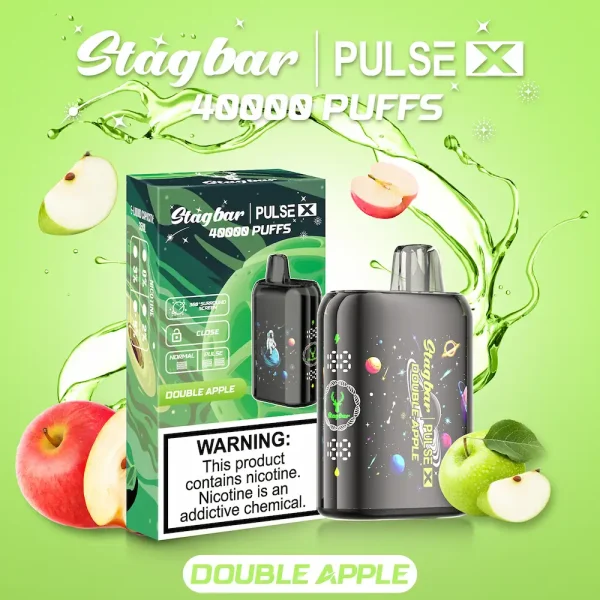 Stagbar Pulse X 40000 Puffs Disposable Vape with Smart Screen - Double Apple Flavor