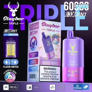 STAGBAR Triple 60000 Puffs Wegwerp Vape Hoofdproduct Afbeelding - Mesh Coil, LED Display, Flavor Switch