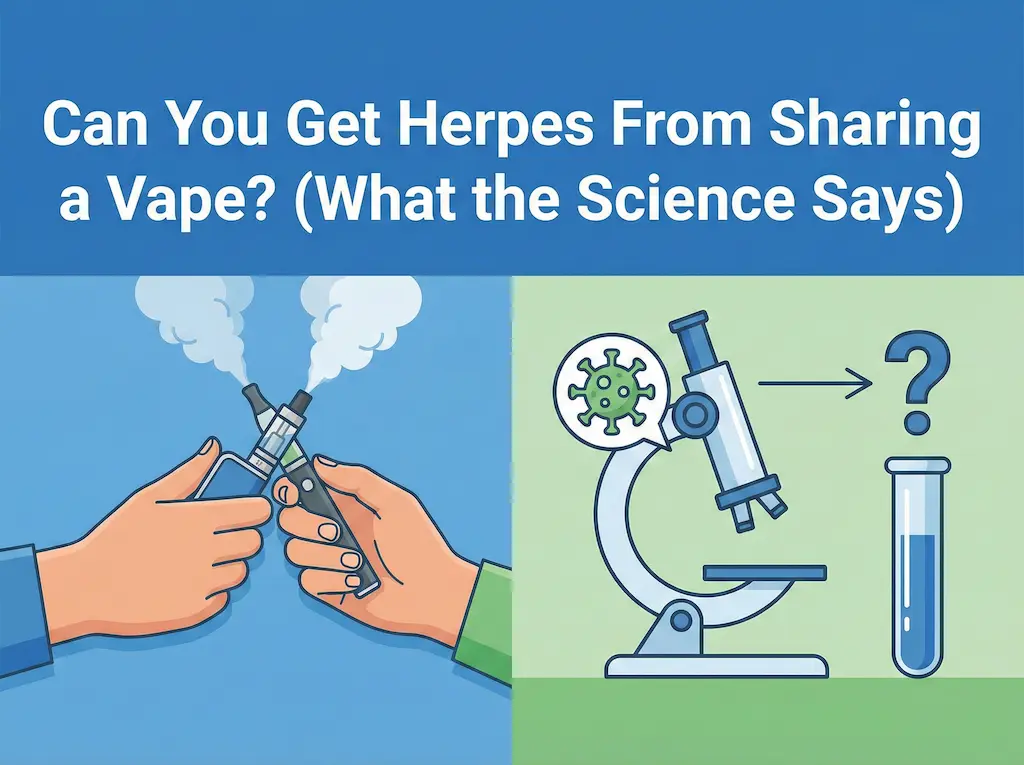 Herpes risk from sharing a vape and saliva on the mouthpiece