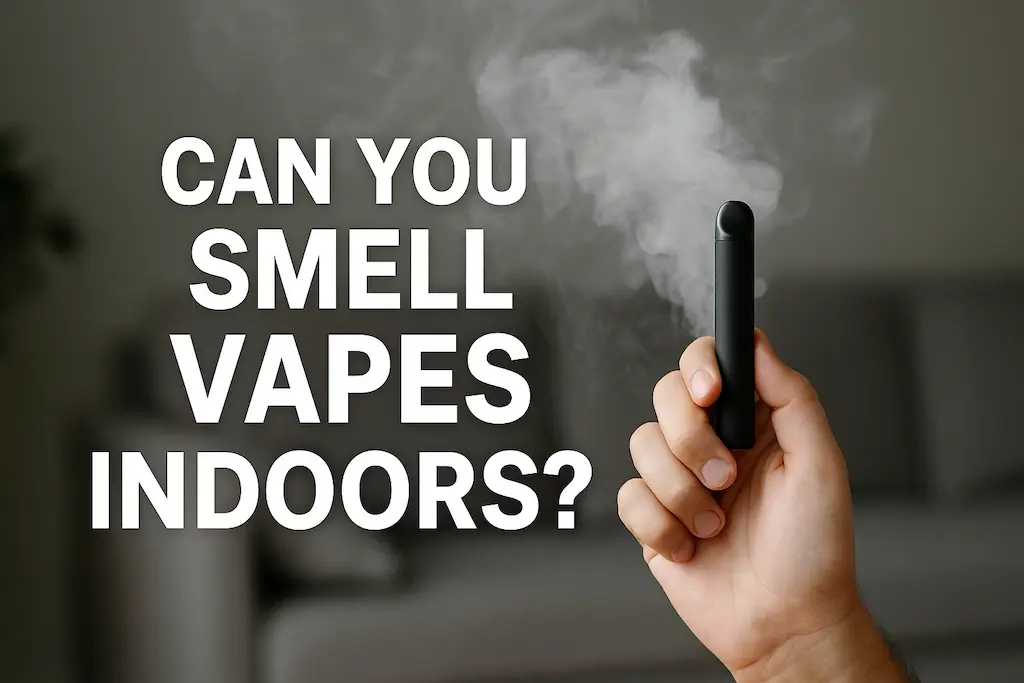 Can You Smell Vapes Indoors? (Complete Practical Guide) 2 A vape with vapor in a cozy living room, showing indoor vaping atmosphere.