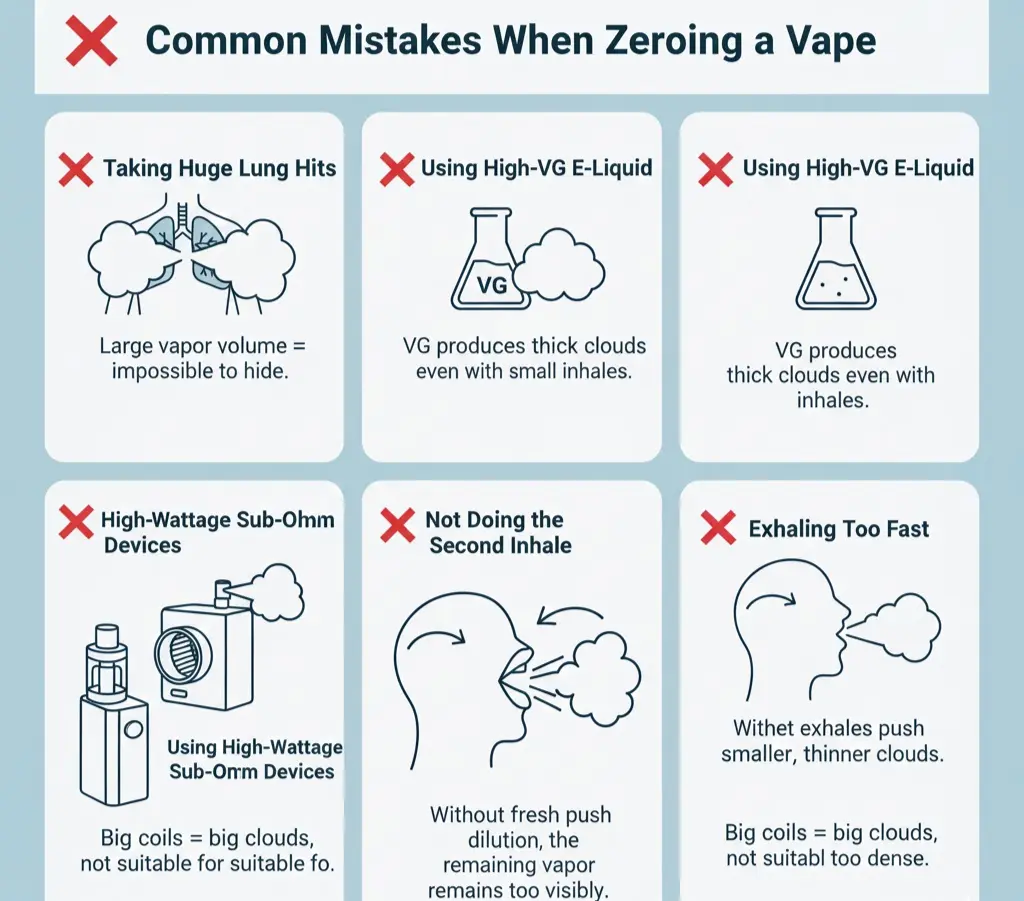 Common mistakes people make when trying to zero a vape