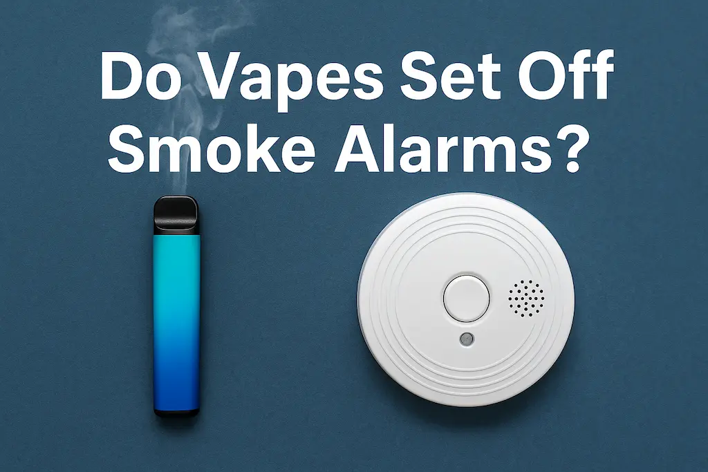 Guide explaining how vape aerosol can trigger different types of smoke alarms indoors