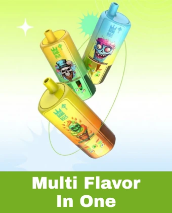 Multi-smaak-in-één wegwerpvapes