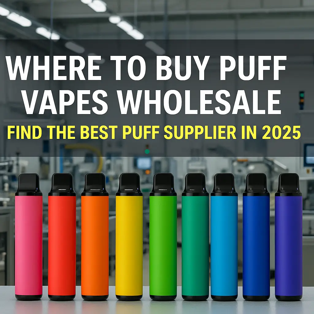 Disposable puff vapes in front of a vape factory – Where to Buy Puff Vapes Wholesale cover
