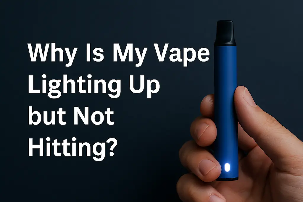 Why a vape lights up but won’t hit and how to fix it