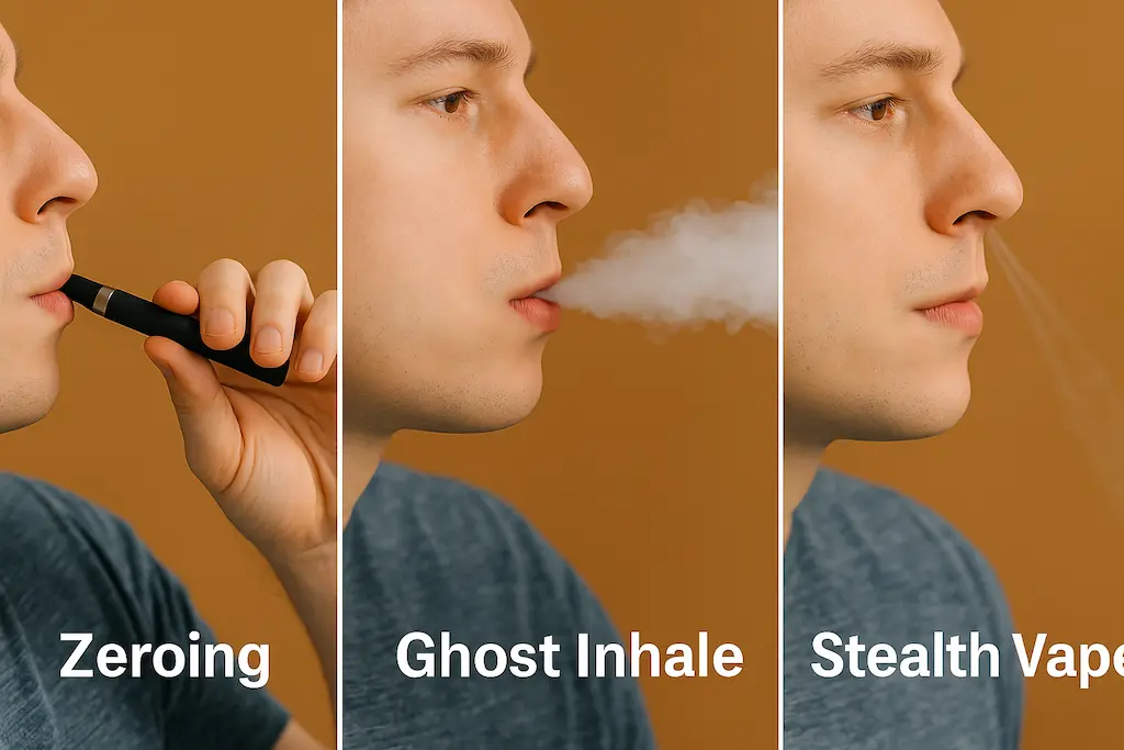 How to Zero a Vape: The Complete Guide to Smooth, Smokeless Inhales 4 Comparison of zeroing, ghost inhale, and stealth vaping techniques explained in the guide.