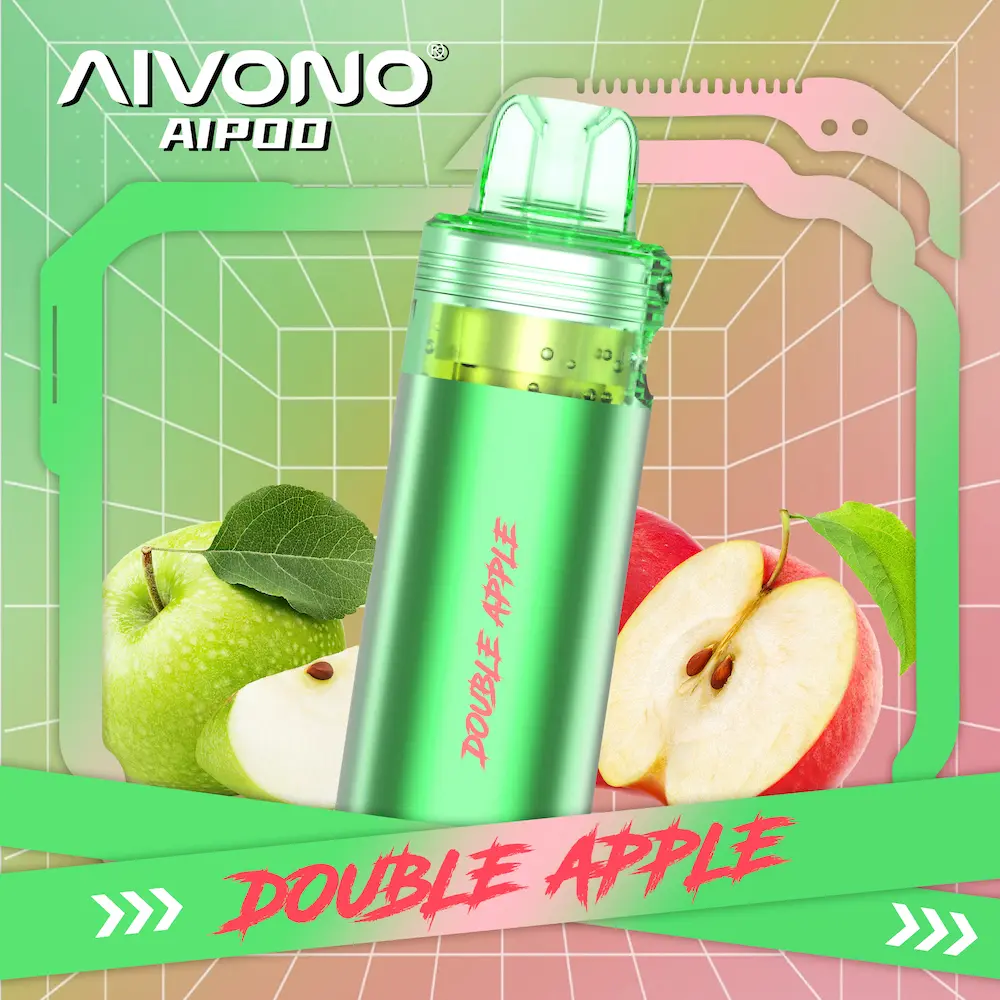 AIVONO 30000 Puffs 30K Refillable Pod Clear Tank 9 AIVONO 30K puffs refillable pod – Double Apple flavor tank