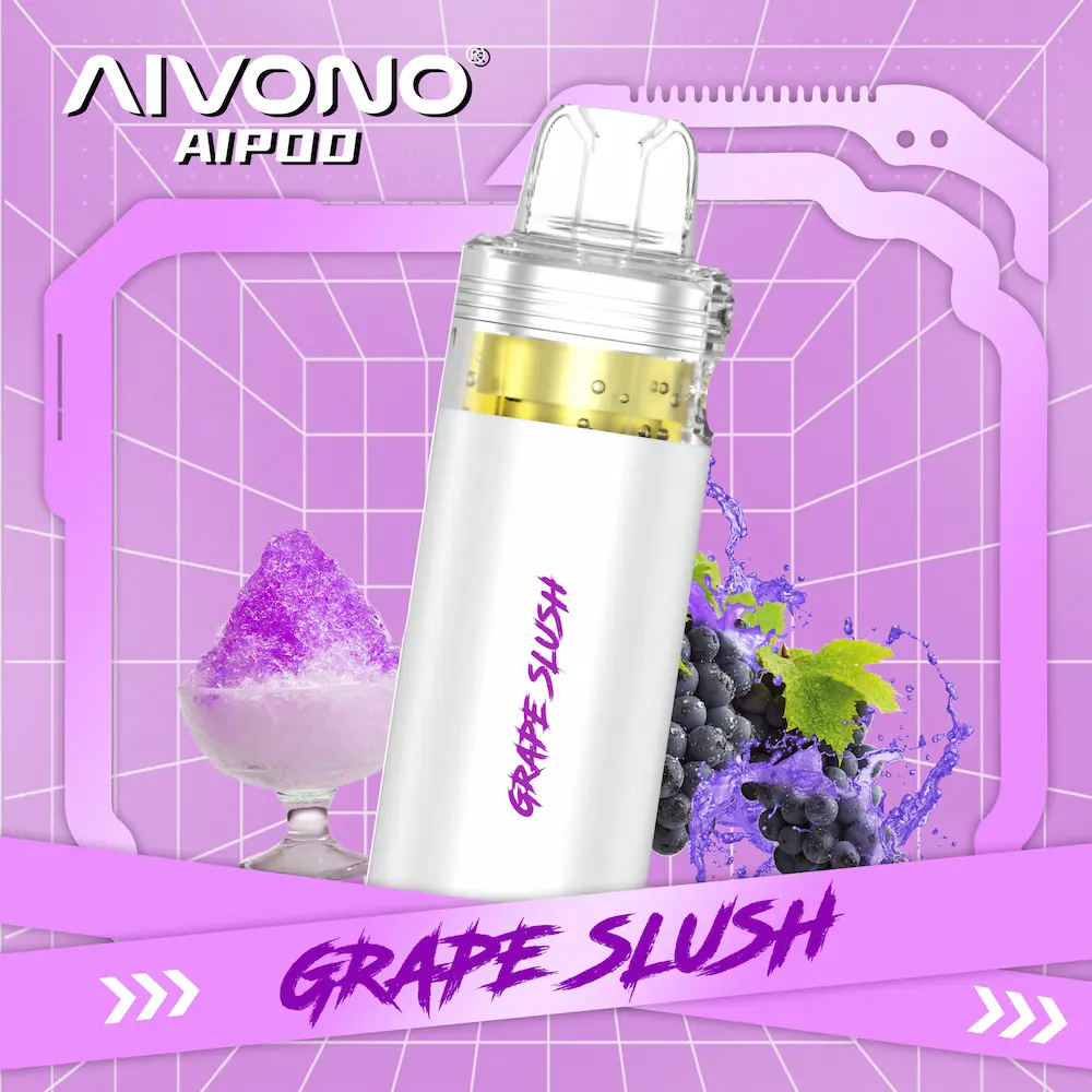 AIVONO 30000 Puffs 30K Refillable Pod Clear Tank 6 AIVONO 30K puffs refillable pod – Grape Slush flavor tank