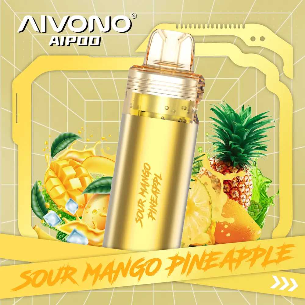 AIVONO 30000 Puffs 30K Refillable Pod Clear Tank 5 AIVONO 30K puffs refillable pod – Sour Mango Pineapple flavor tank