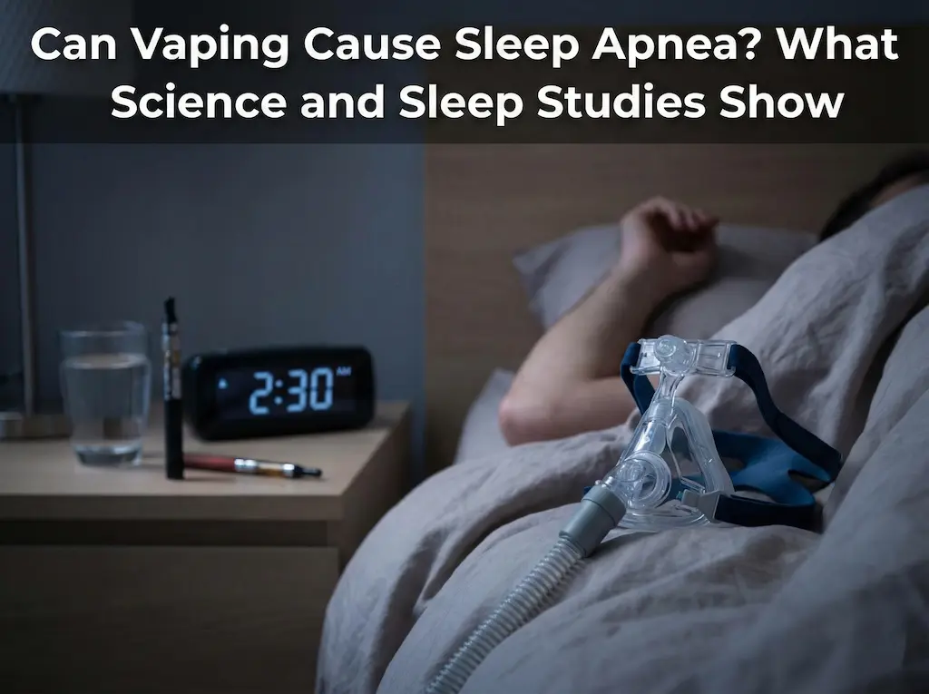 Il vaping può causare apnea notturna? Cosa dimostrano la scienza e gli studi sul sonno 2 Il vaping può causare l'apnea del sonno, spiegata attraverso la scienza del sonno e della respirazione