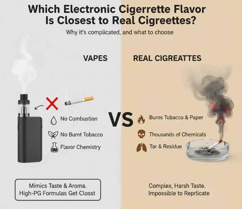 Electronic cigarette flavor closest to real cigarettes full guide