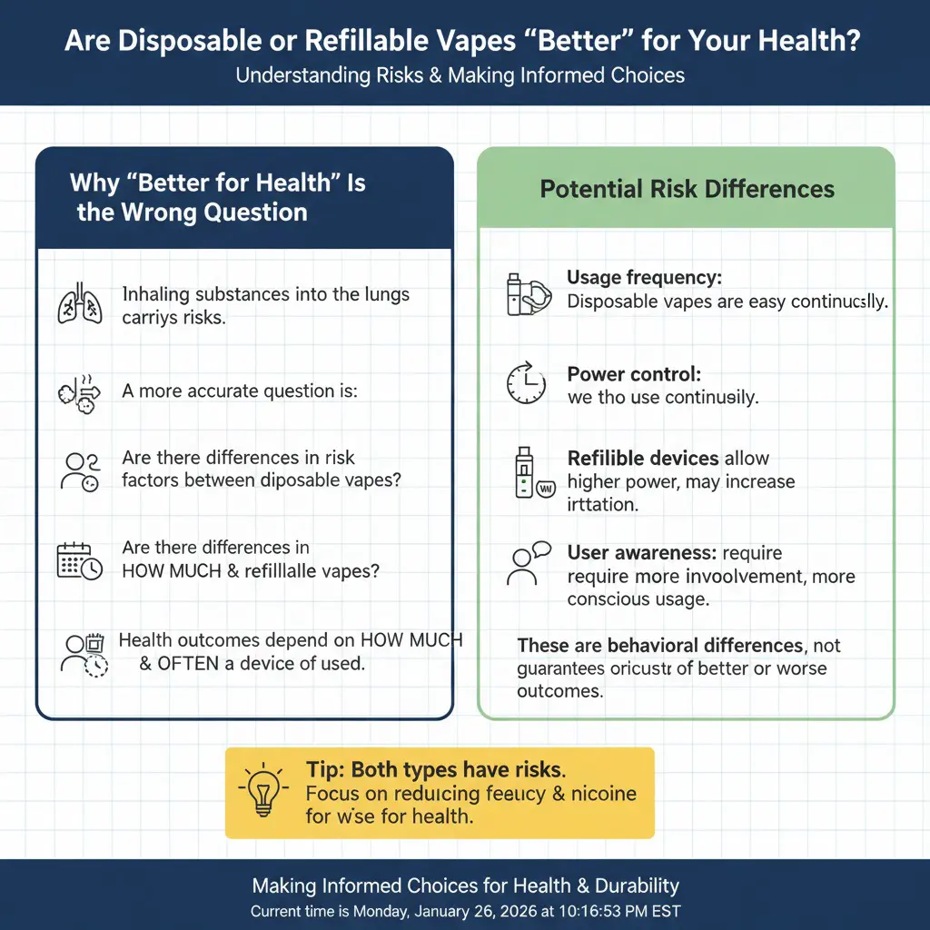 Er engangs- eller genopfyldelige vapes bedre for dit helbred?